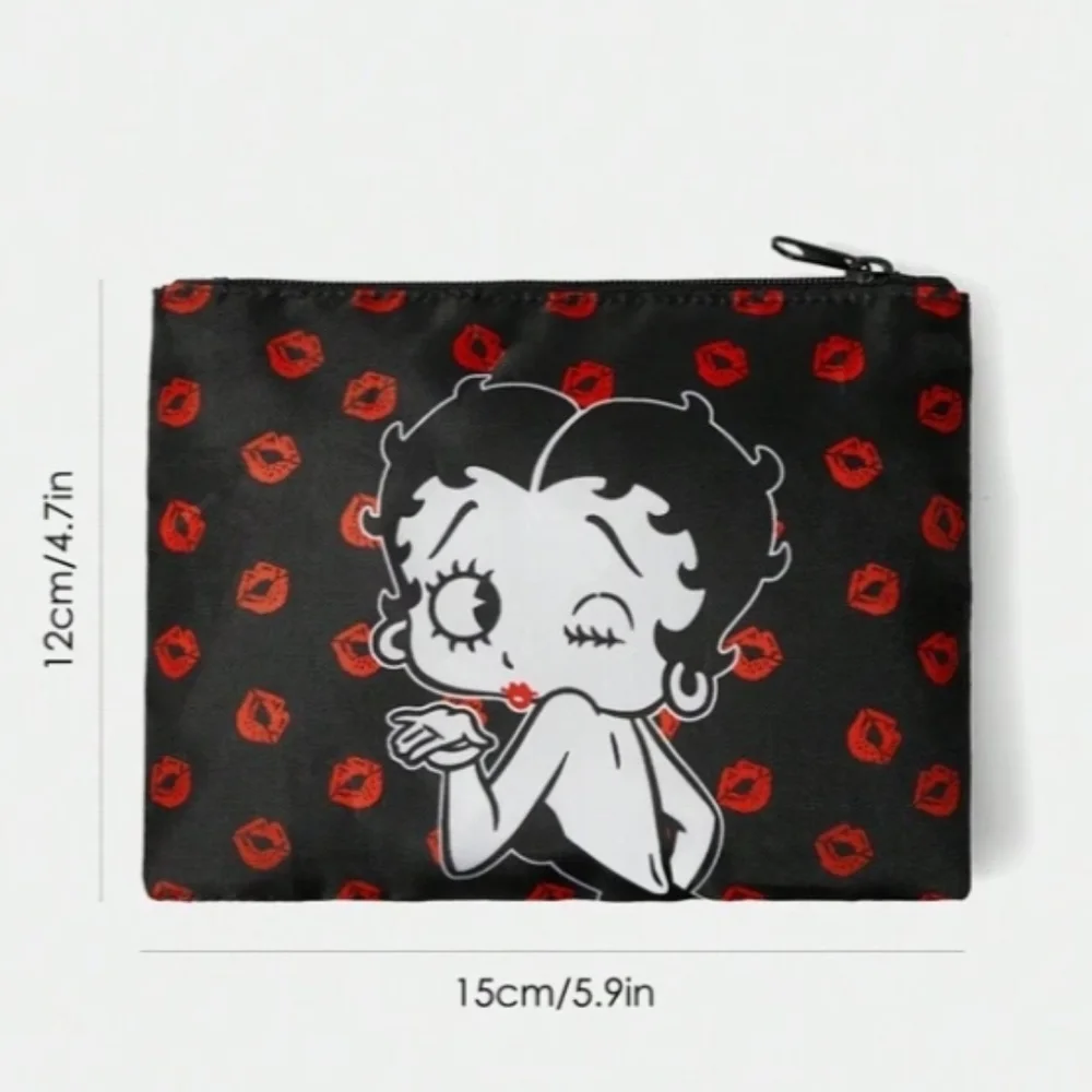 Betty Boop 2 Piece Bag Set Zipper Pouches